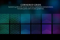 160 Isometric Guides (PNG, Brushes)