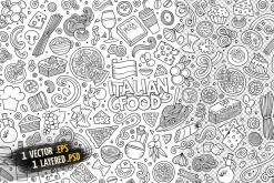 Italian Food Objects & Symbols Set