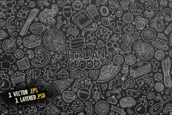 Italian Food Objects & Symbols Set