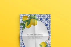 Italian Lemon tile Watercolor