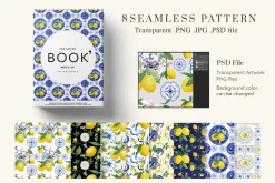 Italian Lemon tile Watercolor