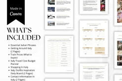 Italy Travel Itinerary Template