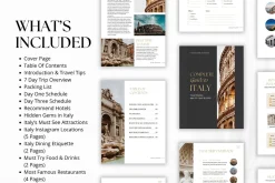 Italy Travel Itinerary Template