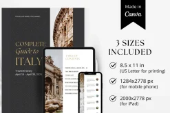 Italy Travel Itinerary Template