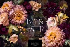 Ivy & Aster Moody Floral Art Set