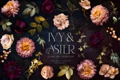 Ivy & Aster Moody Floral Art Set