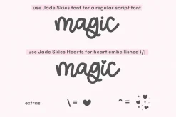 Jade Skies | Cute Script Font