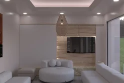 Japandi Living Room 3D Scene, Mockup