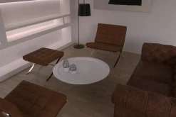 Japandi Living Room 3D Scene, Mockup