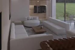 Japandi Living Room 3D Scene, Mockup