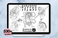 550 Japanese tattoo for procreate