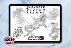 550 Japanese tattoo for procreate