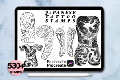 550 Japanese tattoo for procreate