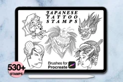 550 Japanese tattoo for procreate