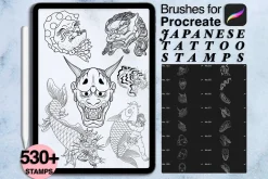 550 Japanese tattoo for procreate