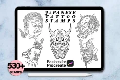 550 Japanese tattoo for procreate