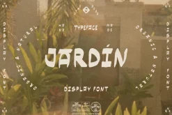 Jardin hand drawn display font
