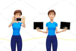 35 Jenny 3D Product Promo Mock-Ups