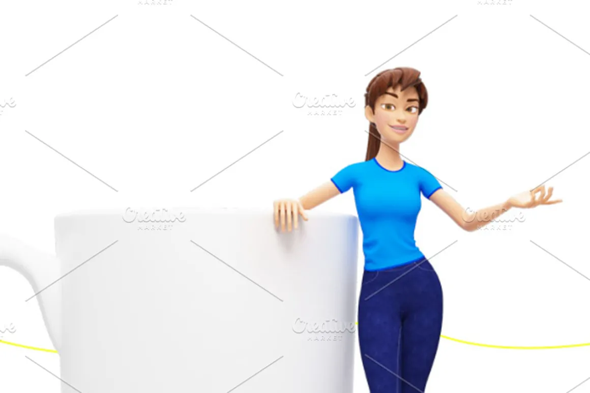 35 Jenny 3D Product Promo Mock-Ups