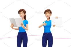 35 Jenny 3D Product Promo Mock-Ups