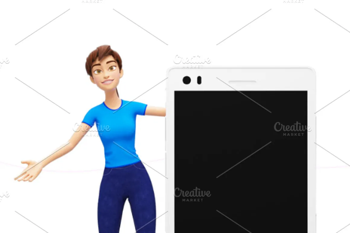 35 Jenny 3D Product Promo Mock-Ups