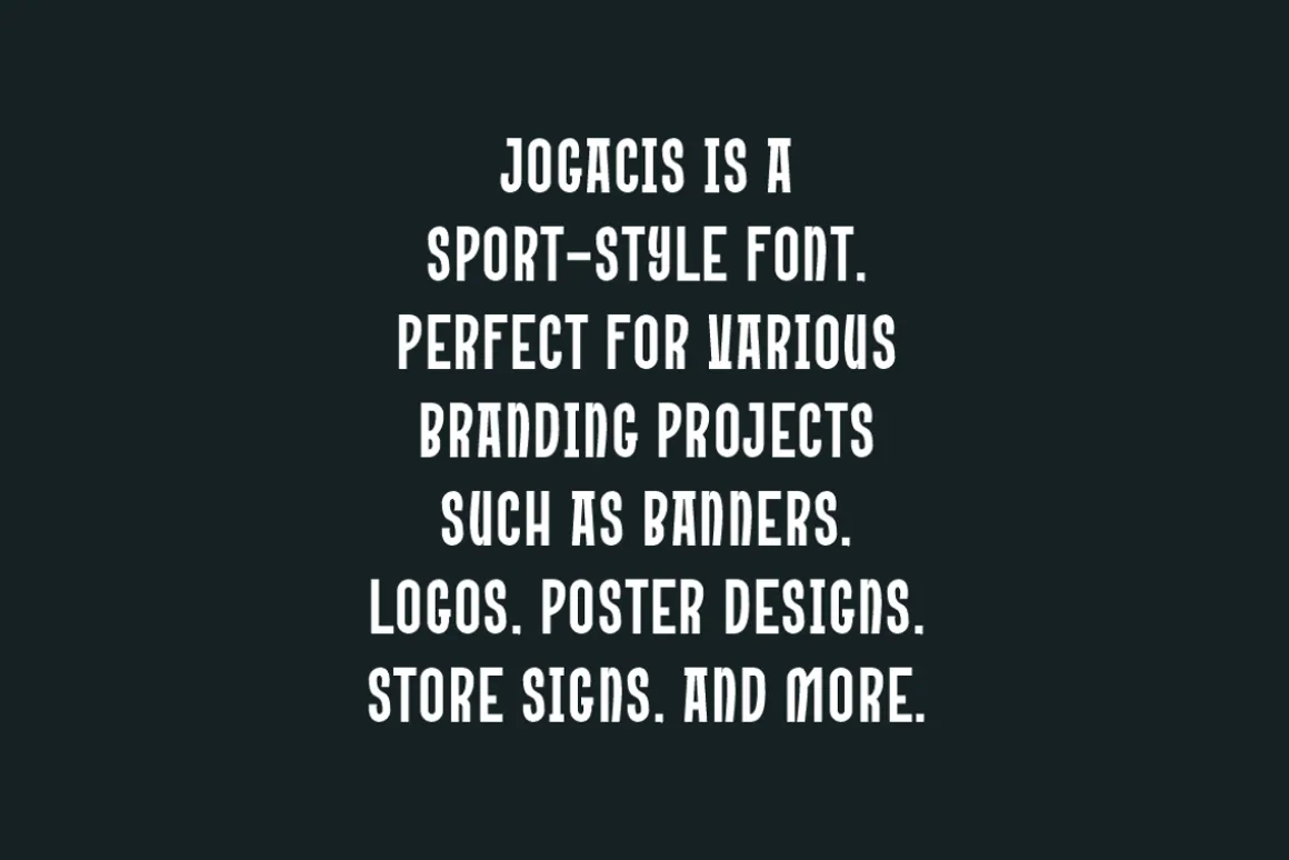 Jogacis - Creative Logo Font