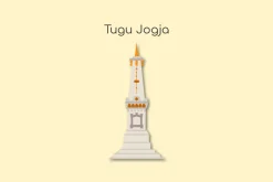 Jogjakarta City of Indonesia Vector