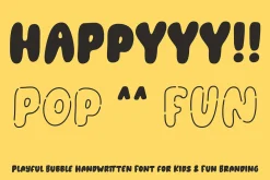 Joypops - Handwritten Bubble Font