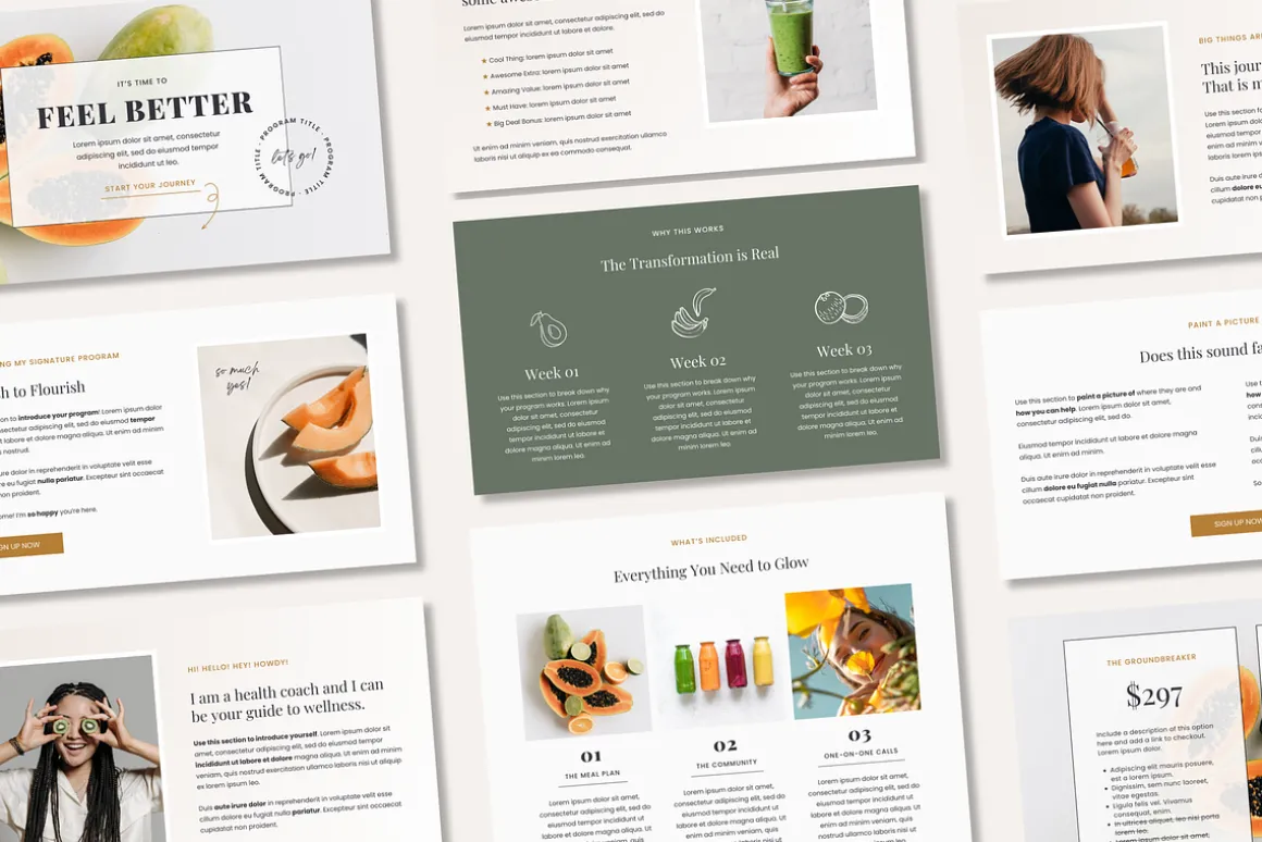 Joy | Sales Page Template Canva