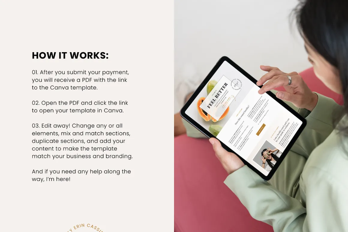 Joy | Sales Page Template Canva