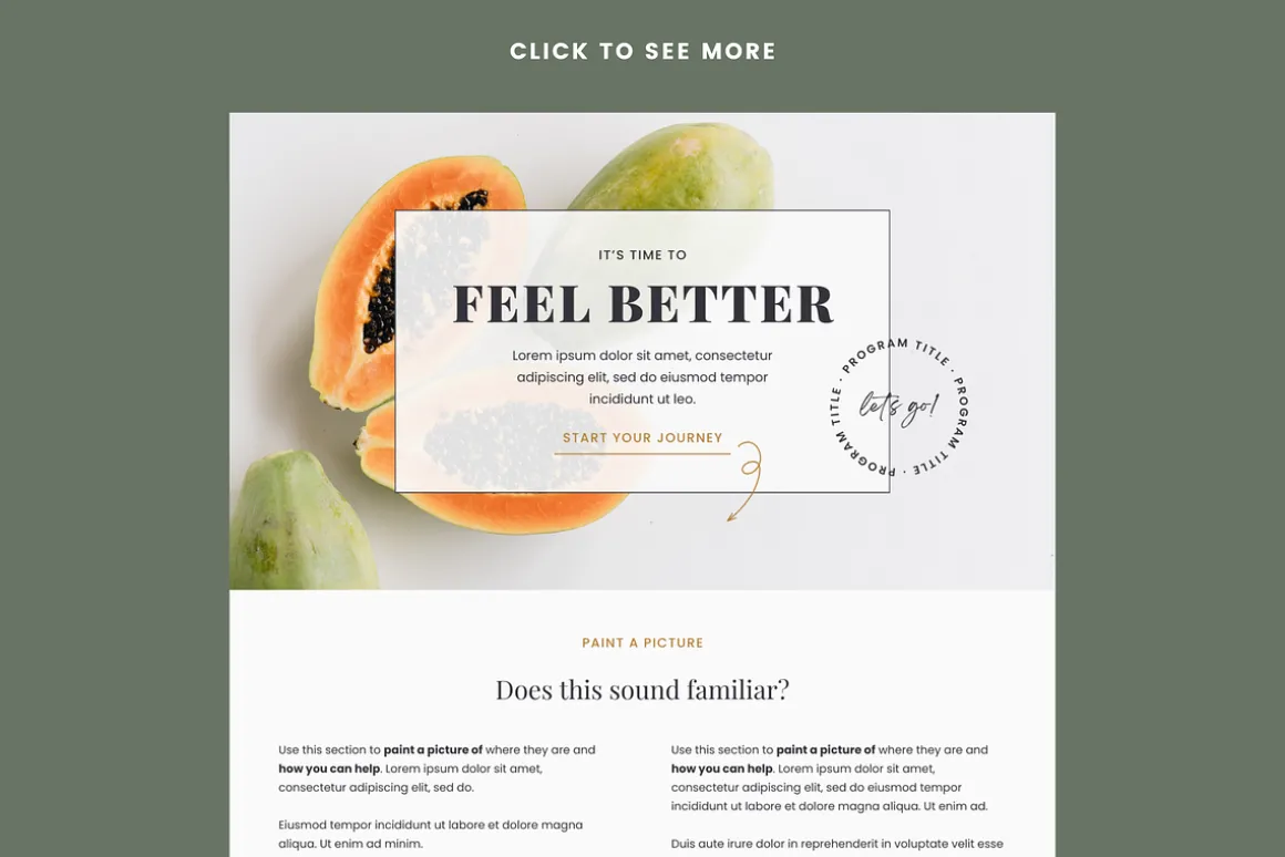 Joy | Sales Page Template Canva