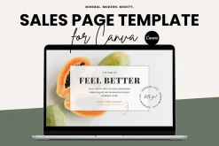 Joy | Sales Page Template Canva