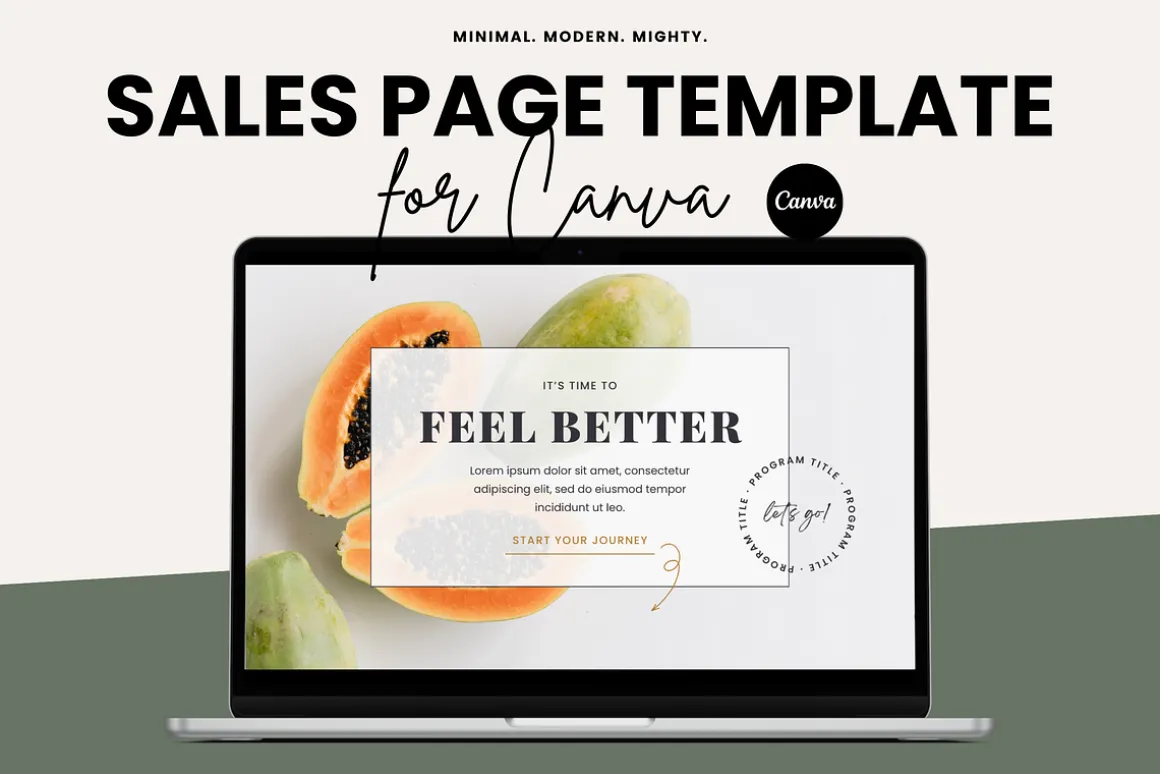 Joy | Sales Page Template Canva