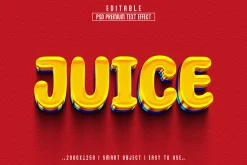 Juicy 3D Text Effect Style