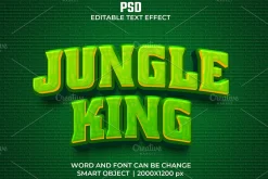 Jungle king 3d Psd Text Effect