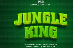 Jungle king 3d Psd Text Effect