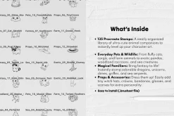 135 Kawaii Animal Procreate Stamps