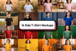 Kids Bella Canvas T-Shirt Mockup Set