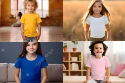 Kids Bella Canvas T-Shirt Mockup Set