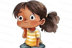 Kids different facial expressions