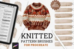 Knitted Pattern Procreate Brushes