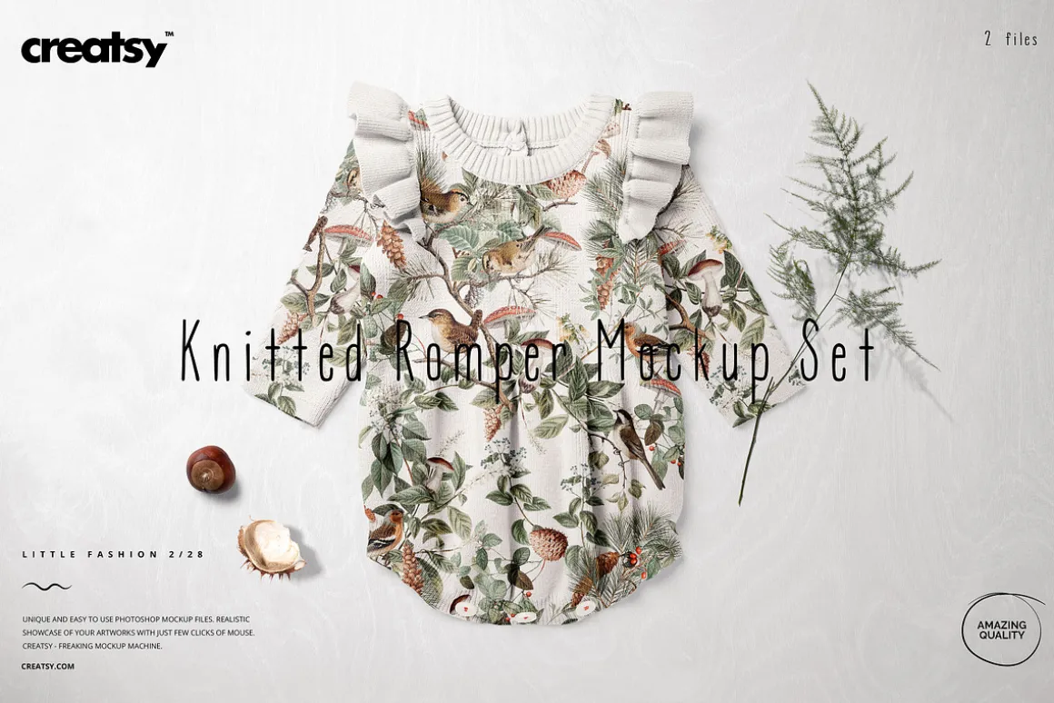 Knitted Romper Mockup Set (28/LFv.2)