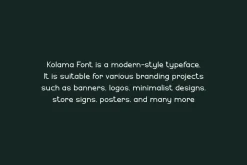 Kolama - Modern Clean Font