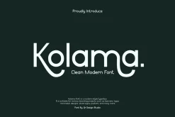 Kolama - Modern Clean Font