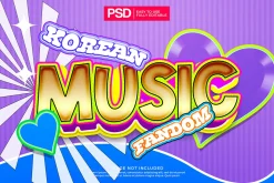 K-Pop y2k Editable Text Effects Pack