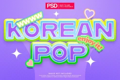K-Pop y2k Editable Text Effects Pack
