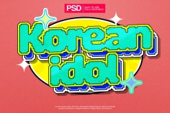 K-Pop y2k Editable Text Effects Pack
