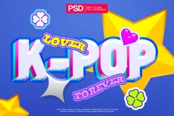 K-Pop y2k Editable Text Effects Pack