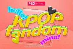 K-Pop y2k Editable Text Effects Pack