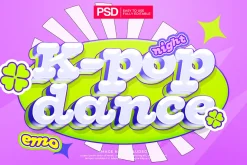 K-Pop y2k Editable Text Effects Pack